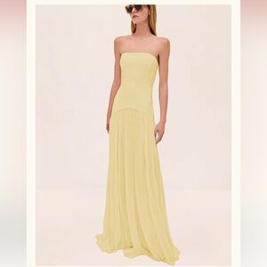 Alexis Sunniva Yellow Maxi Dress - small